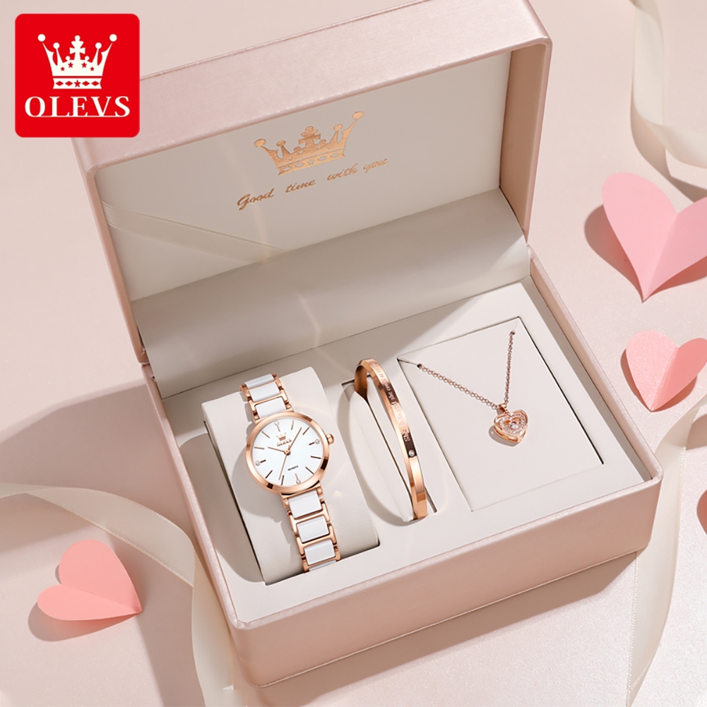 OLEVS Women Watch 5877 Luxury  - Resistance Band ulasan dan harga